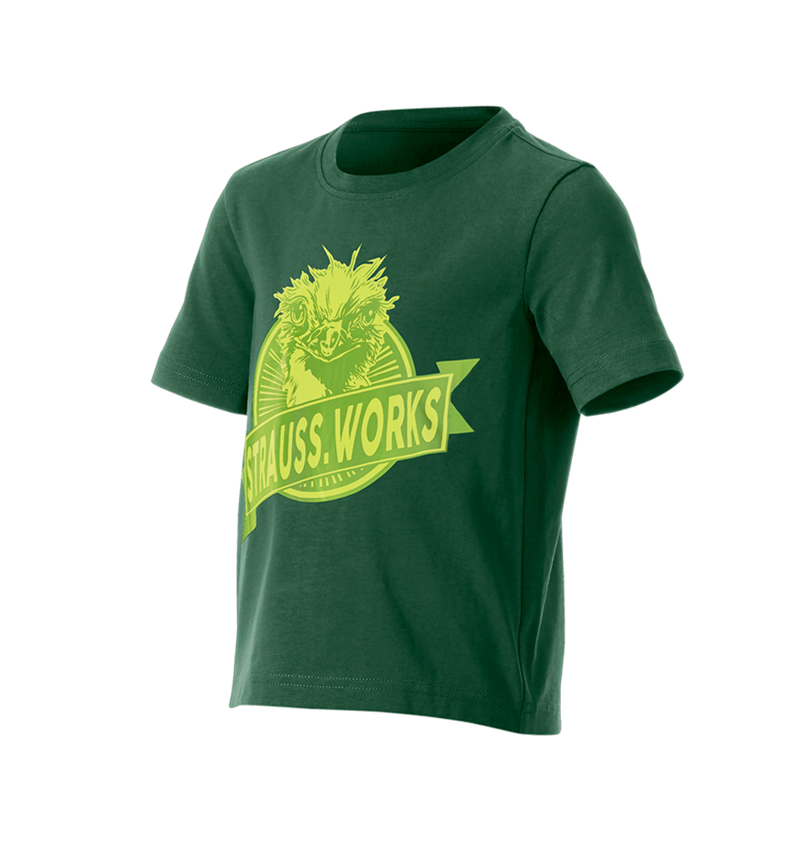 Maglie | Pullover | T-Shirt: e.s. t-shirt strauss works, bambino + verde