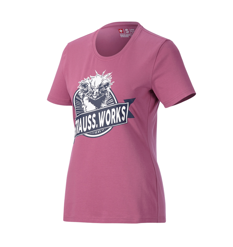 Maglie | Pullover | Bluse: e.s. t-shirt strauss works, donna + rosa tara 3