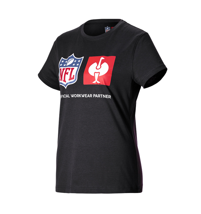 Maglie | Pullover | Bluse: NFL T-Shirt cotton, ladies + nero 3