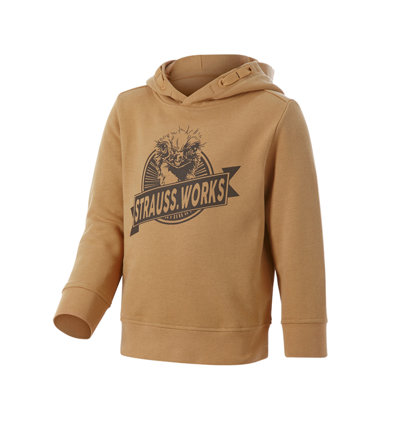 Maglie | Pullover | T-Shirt: Hoody-Sweatshirt e.s.iconic works, bambino + marrone mandorla 4