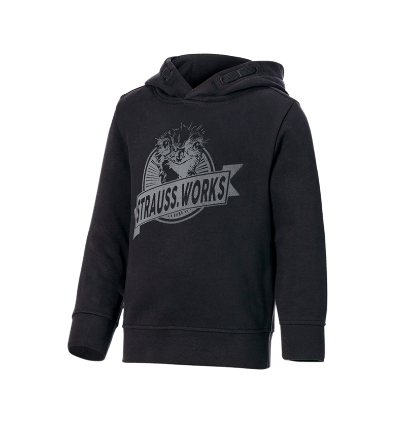 Bekleidung: Hoody-Sweatshirt e.s.iconic works, Kinder + schwarz 2