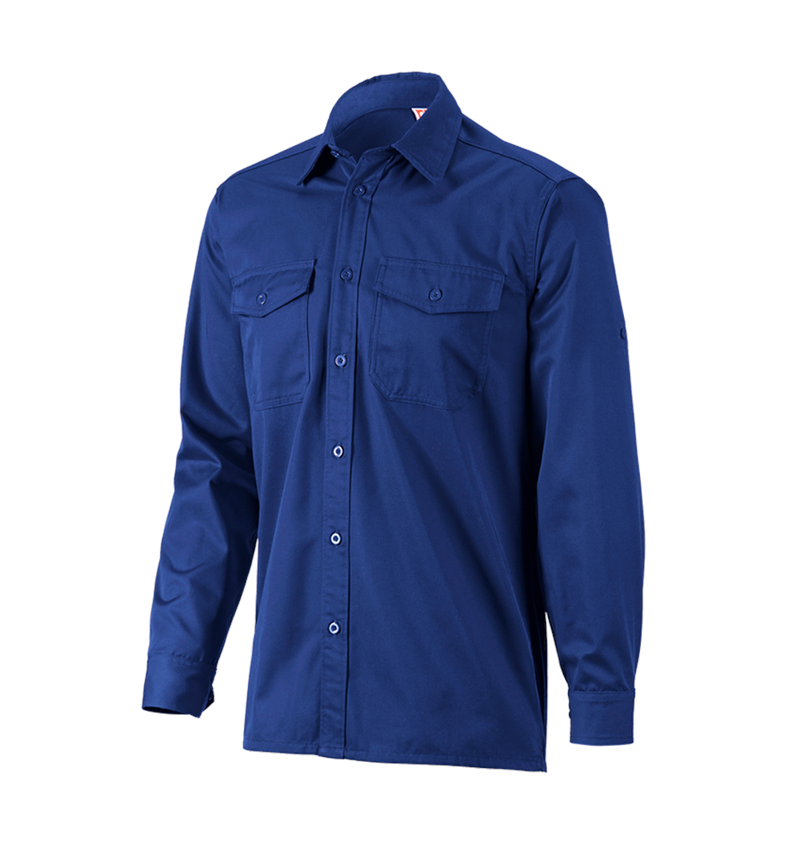 Temi: Camicia da lavoro e.s.classic, a manica lunga + blu reale