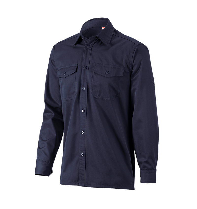Maglie | Pullover | Camicie: Camicia da lavoro e.s.classic, a manica lunga + blu scuro 6