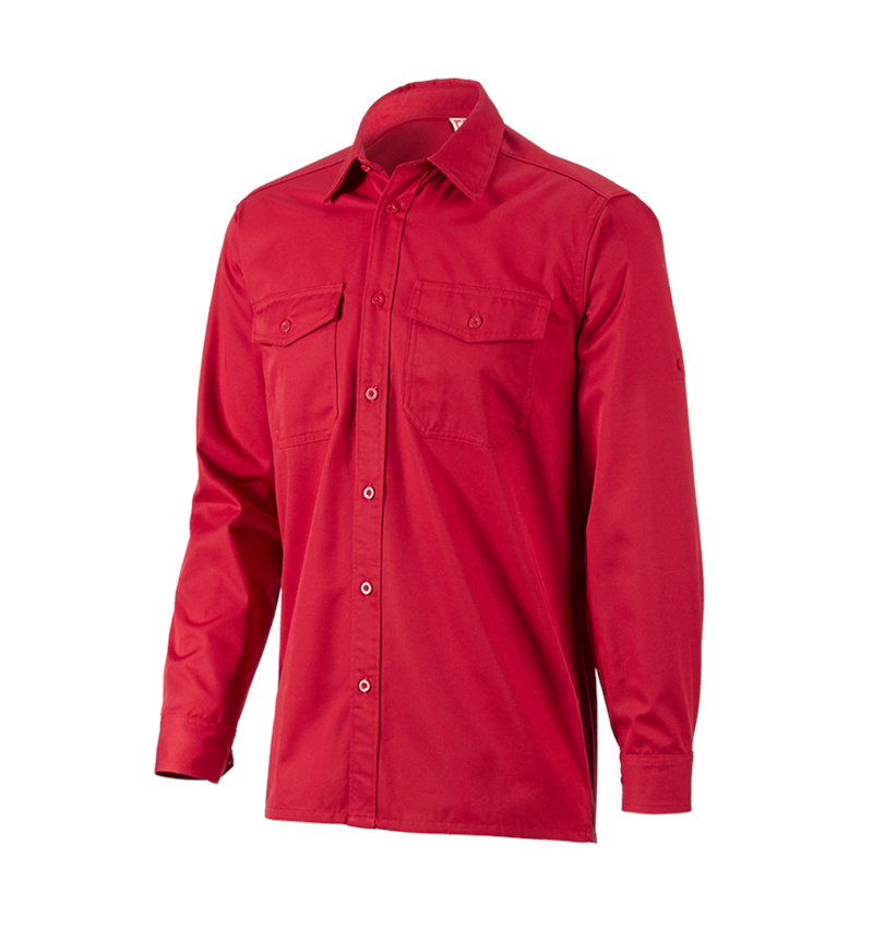 Maglie | Pullover | Camicie: Camicia da lavoro e.s.classic, a manica lunga + rosso