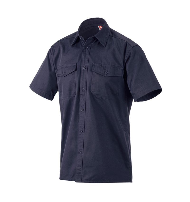 Maglie | Pullover | Camicie: Camicia da lavoro e.s.classic, a manica corta + blu scuro 2