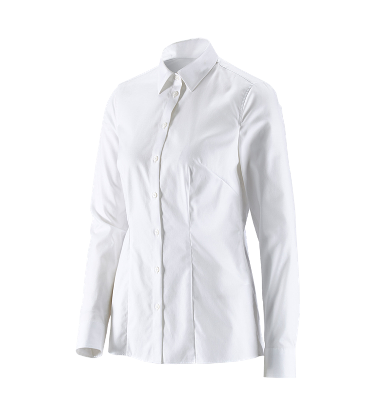 Temi: e.s. blusa Business cotton stretch, donna,reg. fit + bianco 2