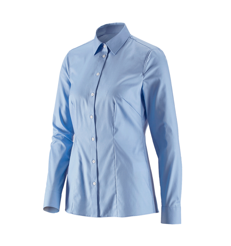 Temi: e.s. blusa Business cotton stretch, donna,reg. fit + blu gelo 2