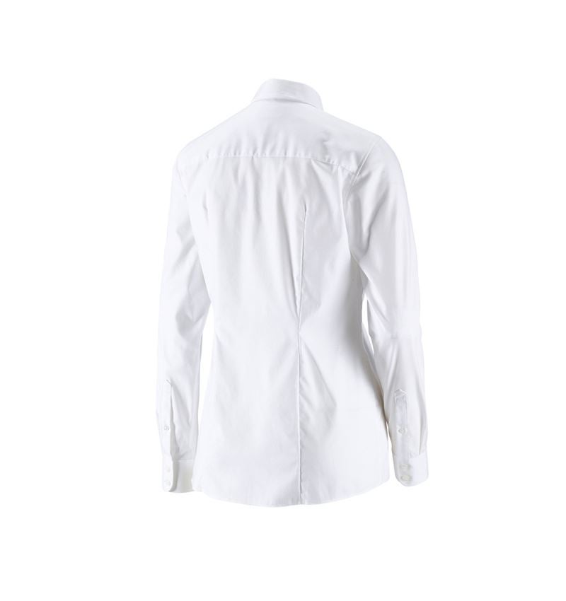 Maglie | Pullover | Bluse: e.s. blusa Business cotton stretch, donna,reg. fit + bianco 3