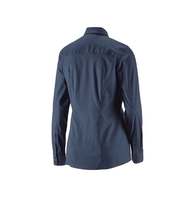 Maglie | Pullover | Bluse: e.s. blusa Business cotton stretch, donna,reg. fit + blu scuro 3