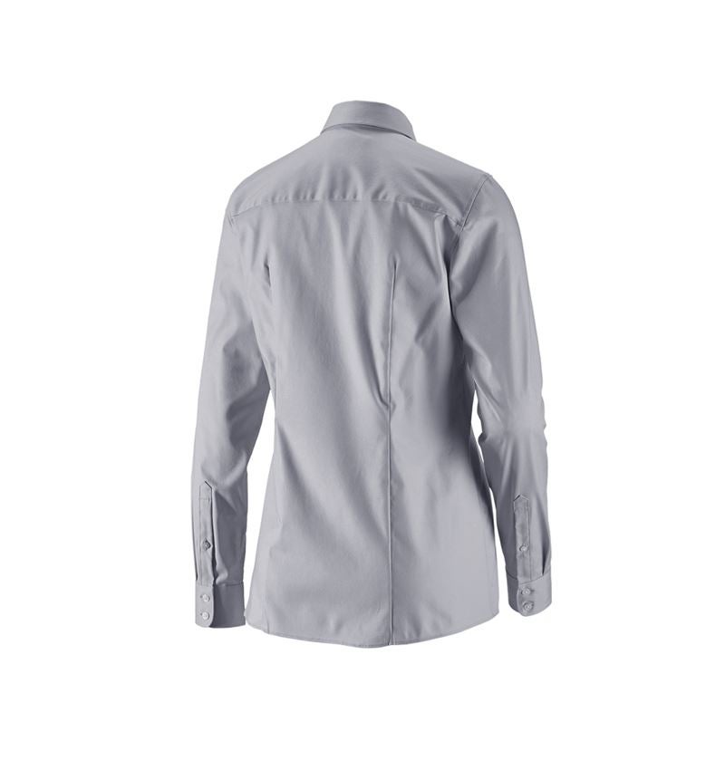 Temi: e.s. blusa Business cotton stretch, donna,reg. fit + grigio nebbia 3