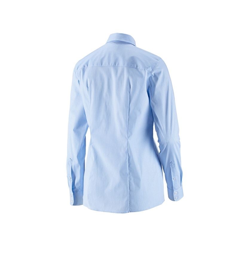Maglie | Pullover | Bluse: e.s. blusa Business cotton stretch, donna,reg. fit + blu gelo a scacchi 3