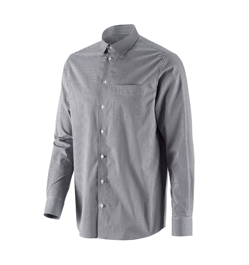 Maglie | Pullover | Camicie: e.s. camicia Business cotton stretch, comfort fit + nero a scacchi 4