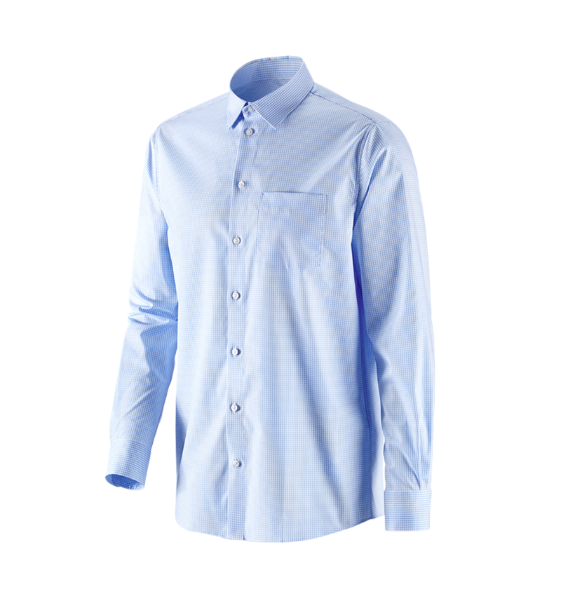 Temi: e.s. camicia Business cotton stretch, comfort fit + blu gelo a scacchi 4