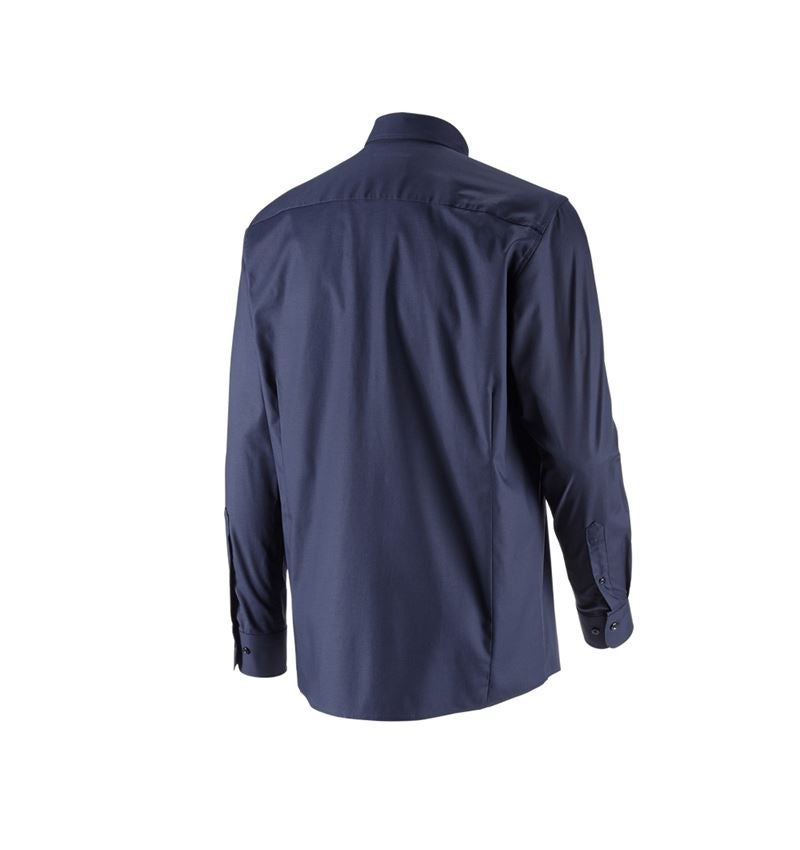 Shirts & Co.: e.s. Business Hemd cotton stretch, comfort fit + dunkelblau 5