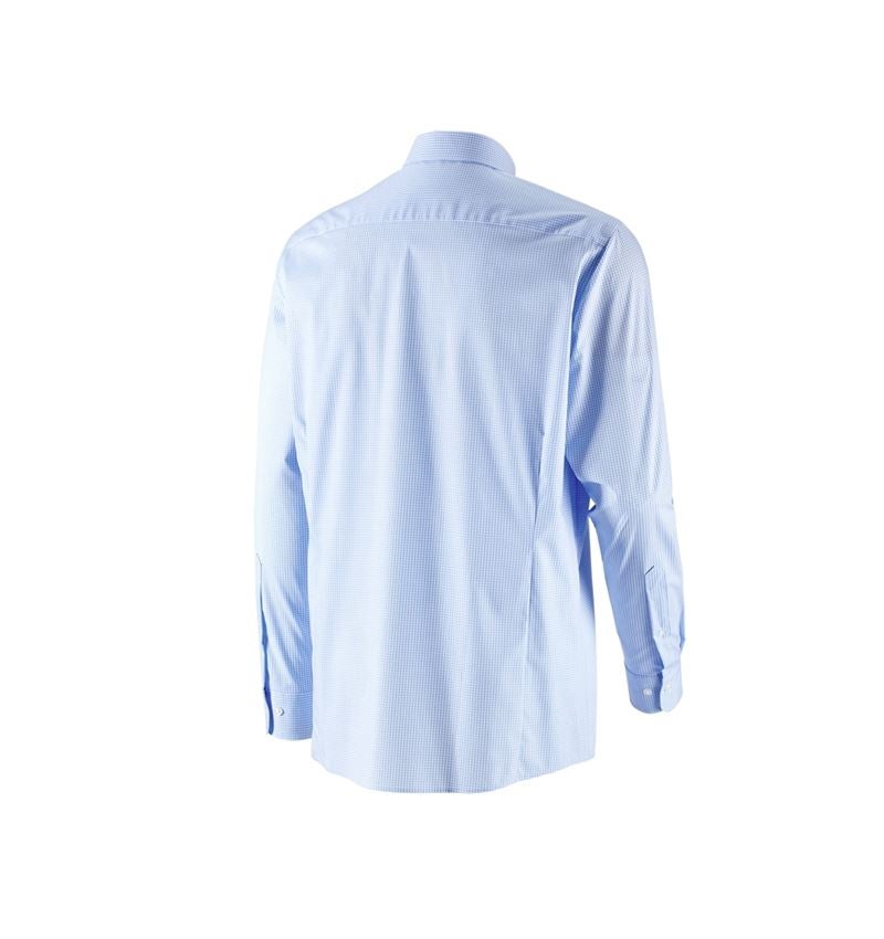 Temi: e.s. camicia Business cotton stretch, comfort fit + blu gelo a scacchi 5