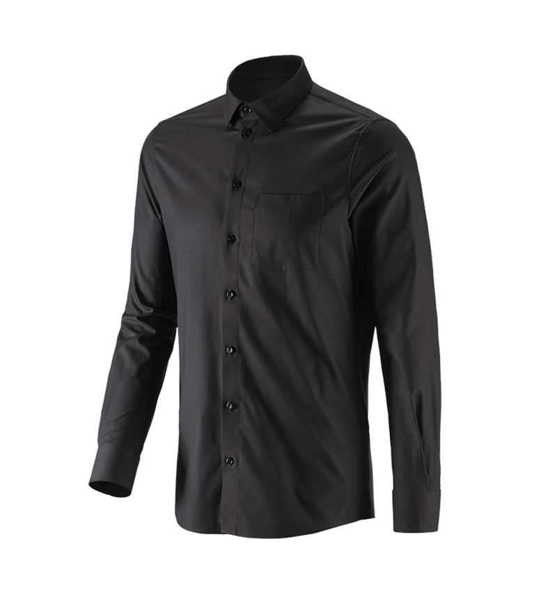 Maglie | Pullover | Camicie: e.s. camicia Business cotton stretch, slim fit + nero 4