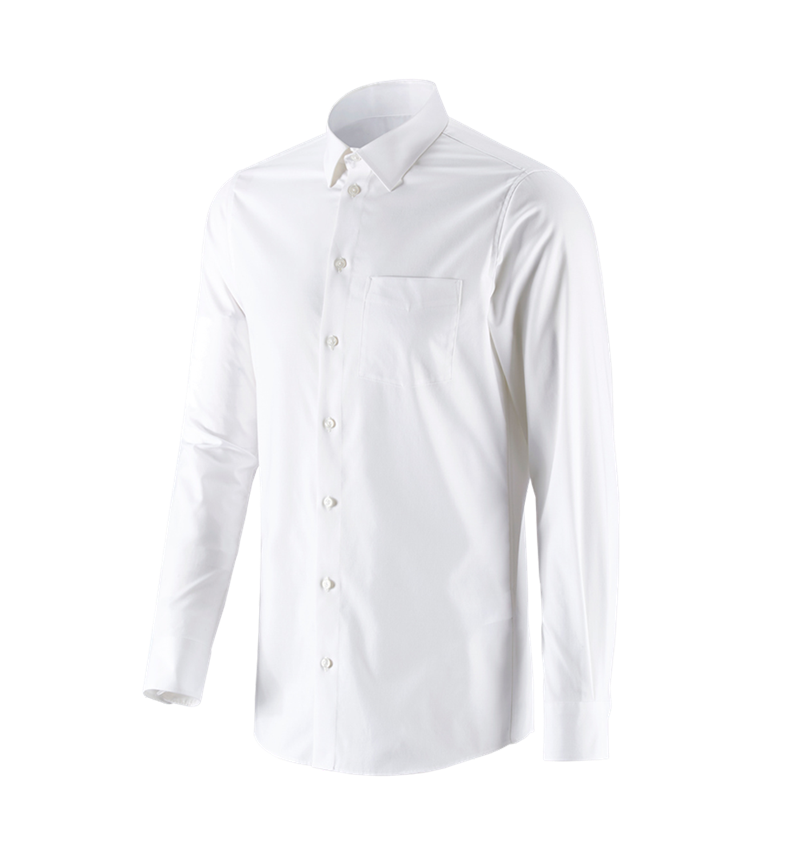 Shirts & Co.: e.s. Business Hemd cotton stretch, slim fit + weiß 4