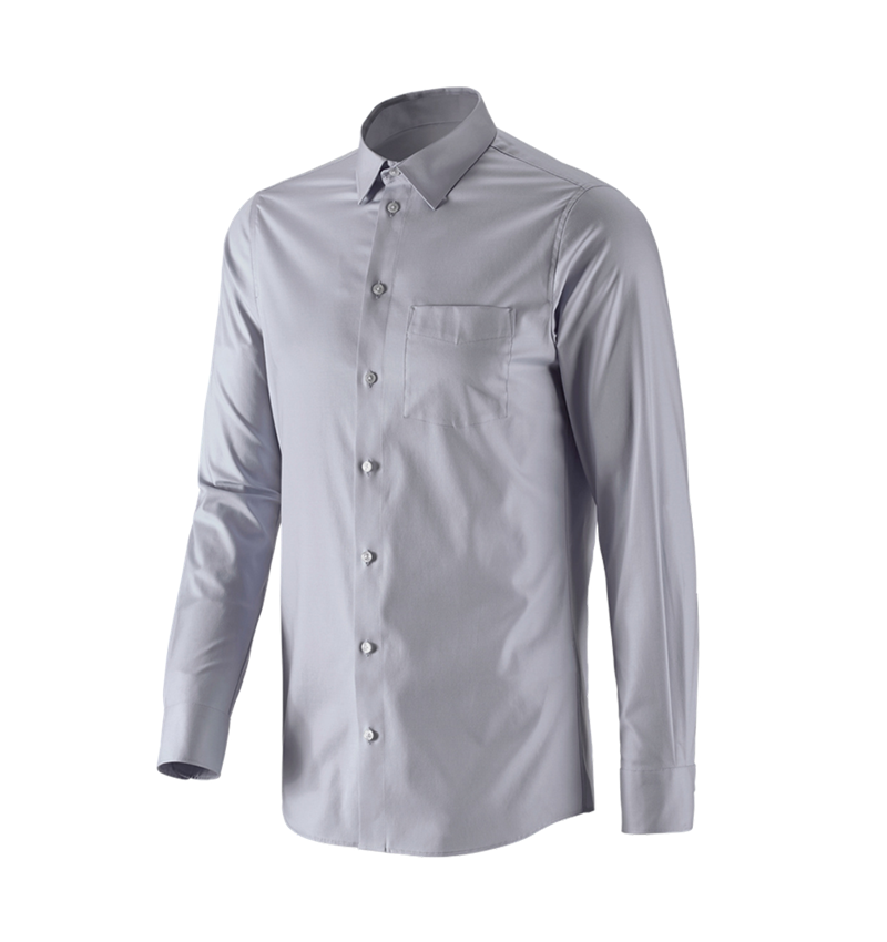 Maglie | Pullover | Camicie: e.s. camicia Business cotton stretch, slim fit + grigio nebbia 4