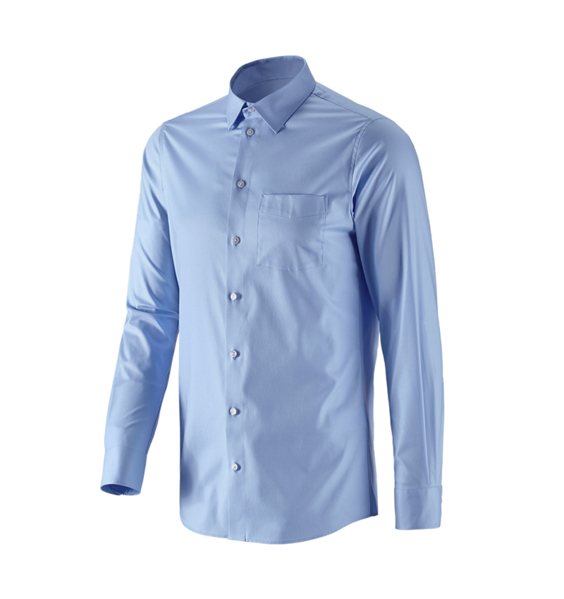Maglie | Pullover | Camicie: e.s. camicia Business cotton stretch, slim fit + blu gelo 4