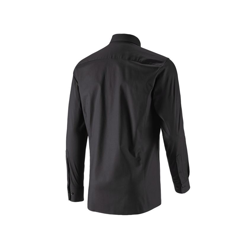 Shirts & Co.: e.s. Business Hemd cotton stretch, slim fit + schwarz 5
