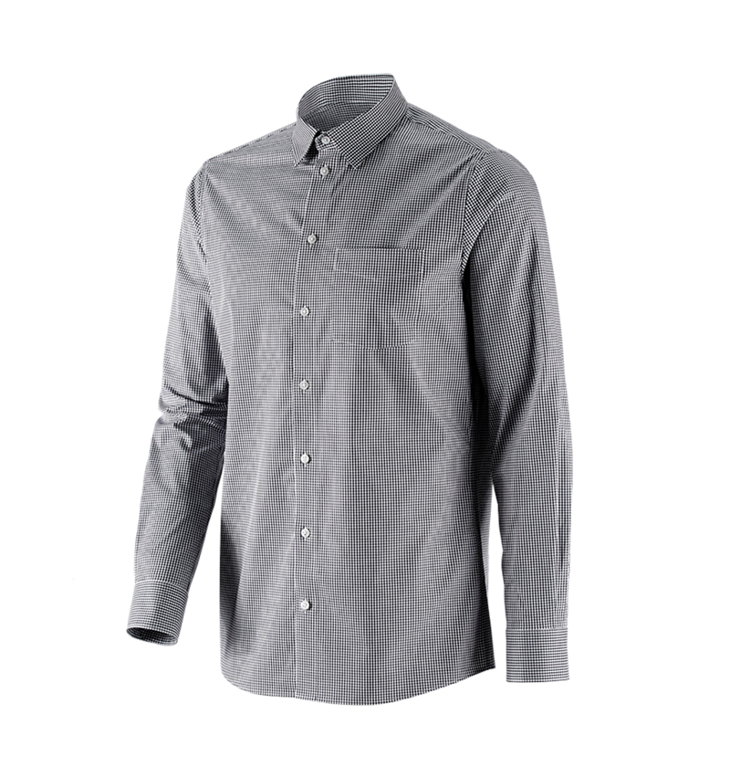 Maglie | Pullover | Camicie: e.s. camicia Business cotton stretch, regular fit + nero a scacchi 4