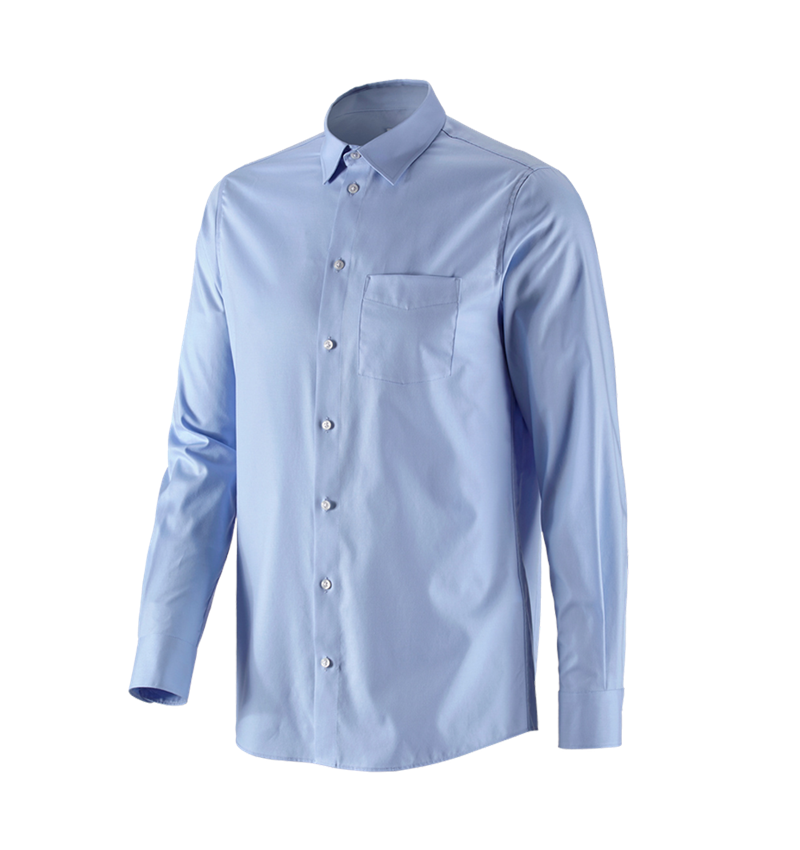 Maglie | Pullover | Camicie: e.s. camicia Business cotton stretch, regular fit + blu gelo 4