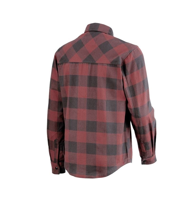 Maglie | Pullover | Camicie: Camicia a scacchi e.s.iconic + rosso ossido/grigio carbone 4