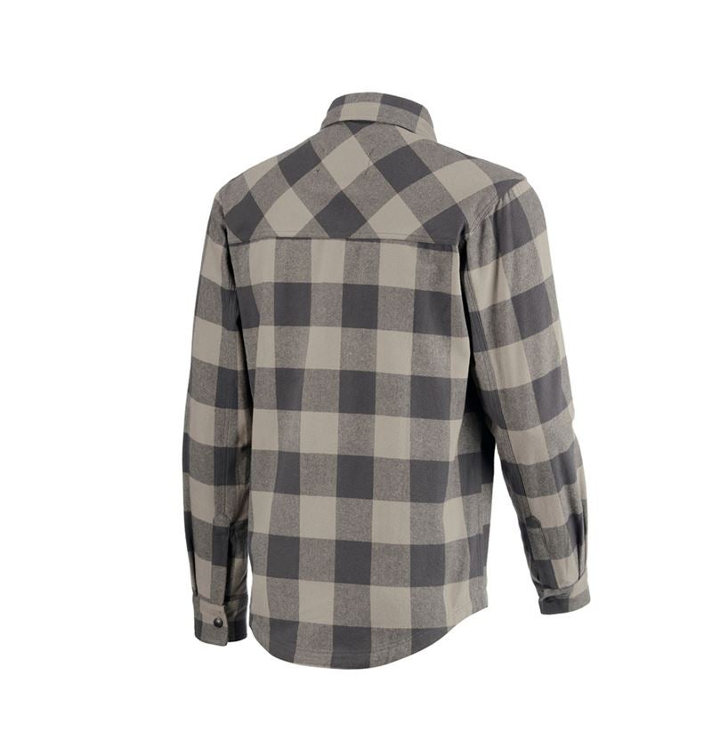 Maglie | Pullover | Camicie: Camicia a scacchi e.s.iconic + grigio delfino/grigio carbone 4