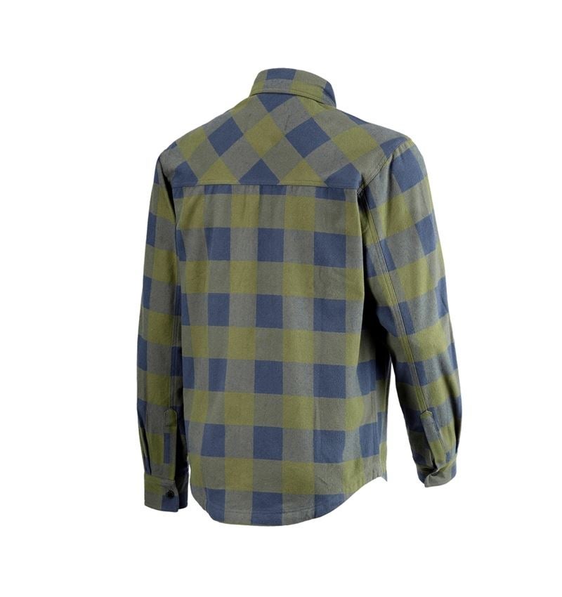 Shirts & Co.: Karohemd e.s.iconic + berggrün/oxidblau 8