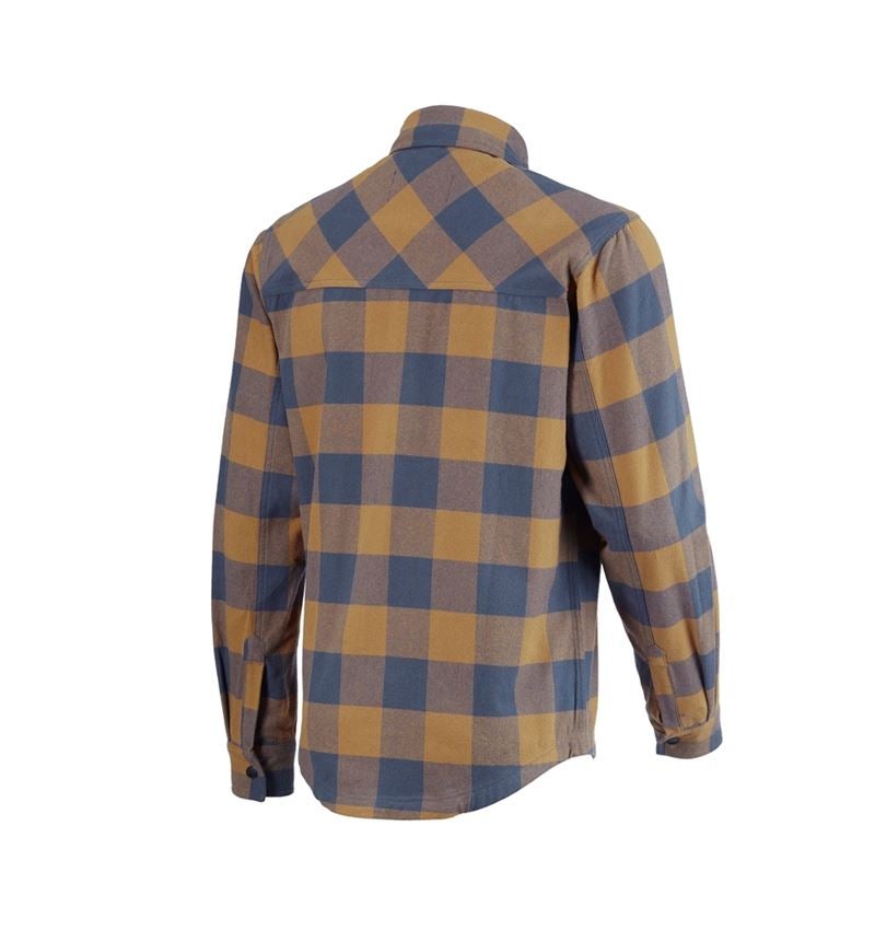 Maglie | Pullover | Camicie: Camicia a scacchi e.s.iconic + marrone mandorla/blu ossido 5