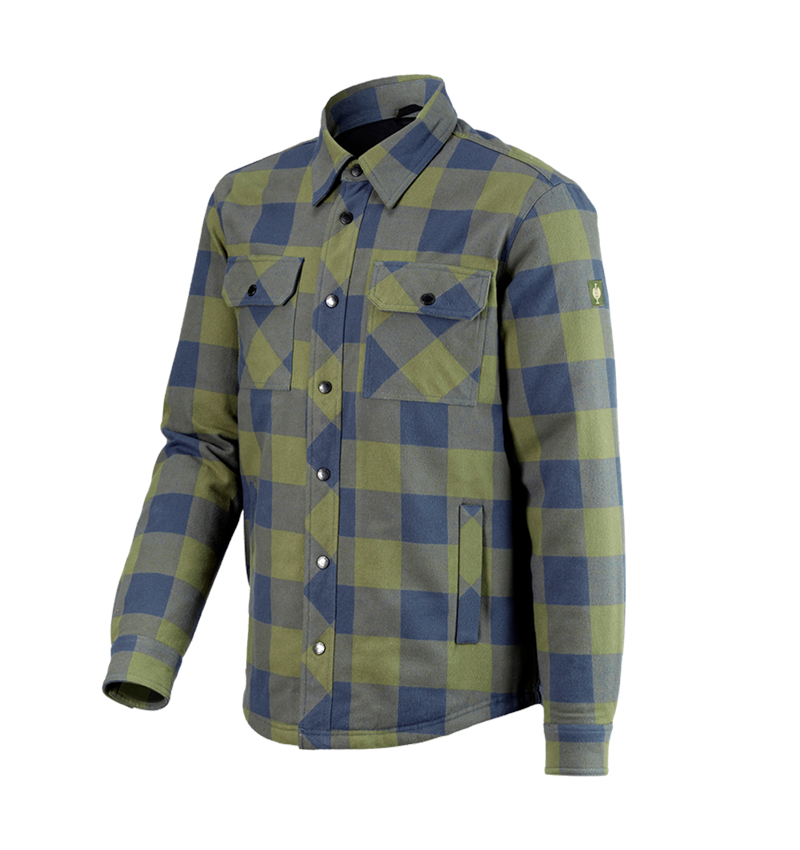 Maglie | Pullover | Camicie: Camicia a scacchi Allseason e.s.iconic + verde montagna/blu ossido 5