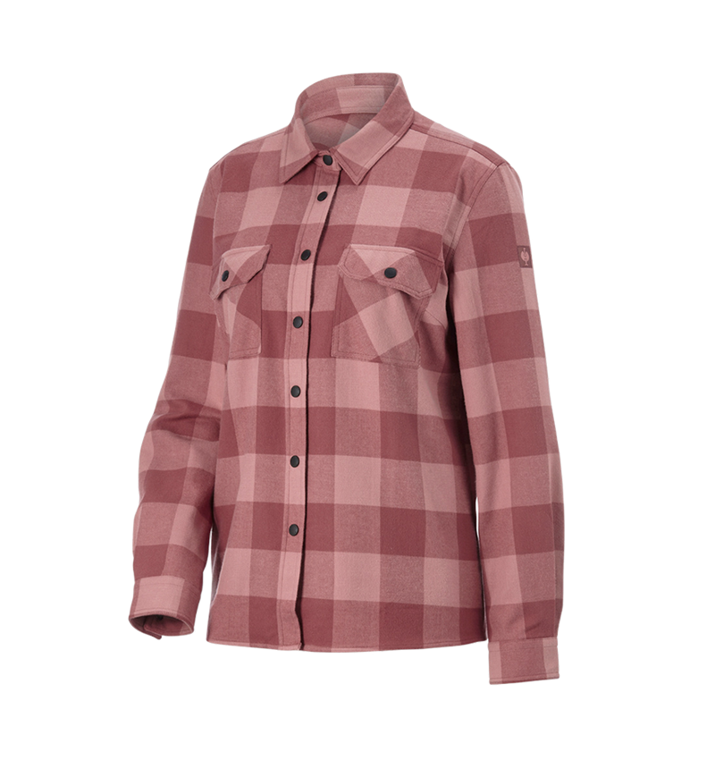 Maglie | Pullover | Bluse: Camicia a scacchi e.s.iconic, donna + rosa quarzo/rosso ossido 8