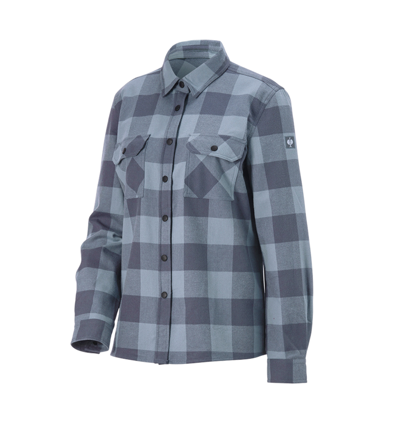 Shirts & Co.: Karohemd e.s.iconic, Damen + nelkenblau/oxidblau 9