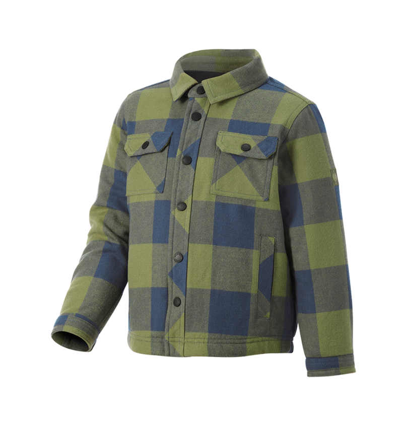 Maglie | Pullover | T-Shirt: Camicia a scacchi Allseason e.s.iconic, bambino + verde montagna/blu ossido 7