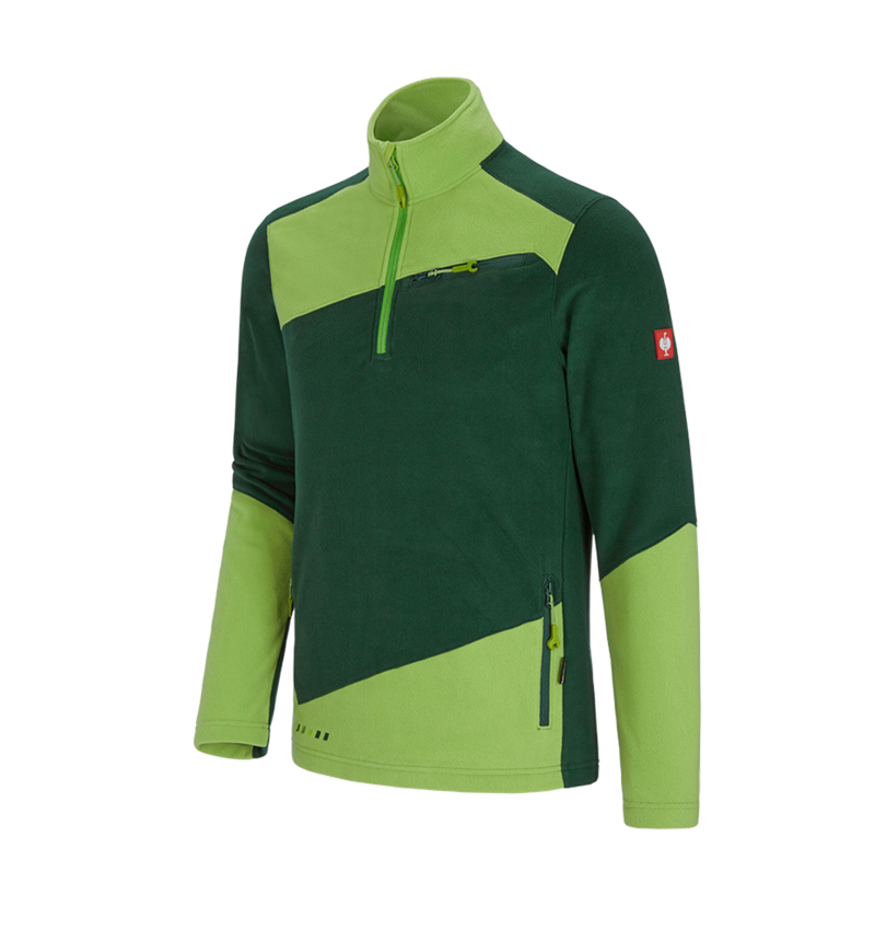 Maglie | Pullover | Camicie: Troyer in pile e.s.motion 2020 + verde/verde mare 2