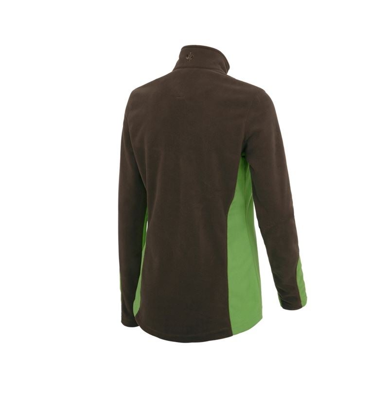 Maglie | Pullover | Bluse: Troyer in pile e.s.motion 2020, donna + verde mare/castagna 3
