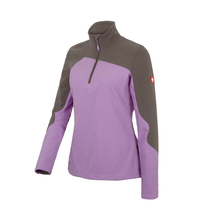 Maglie | Pullover | Bluse: Troyer in pile e.s.motion 2020, donna + lavanda/pietra 2