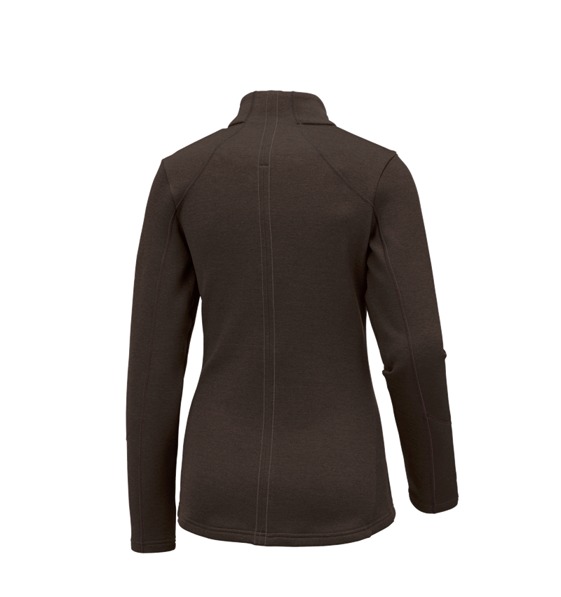 Maglie | Pullover | Bluse: e.s. giacca funzionale melange, donna + castagna melange 1