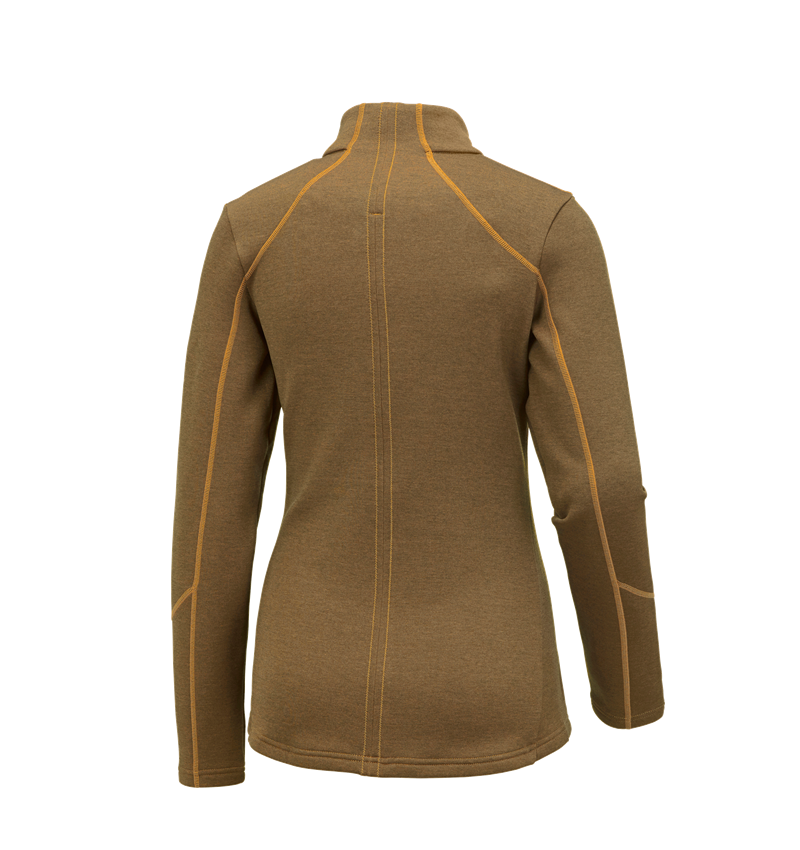 Maglie | Pullover | Bluse: e.s. giacca funzionale melange, donna + arancio chiaro melange 1