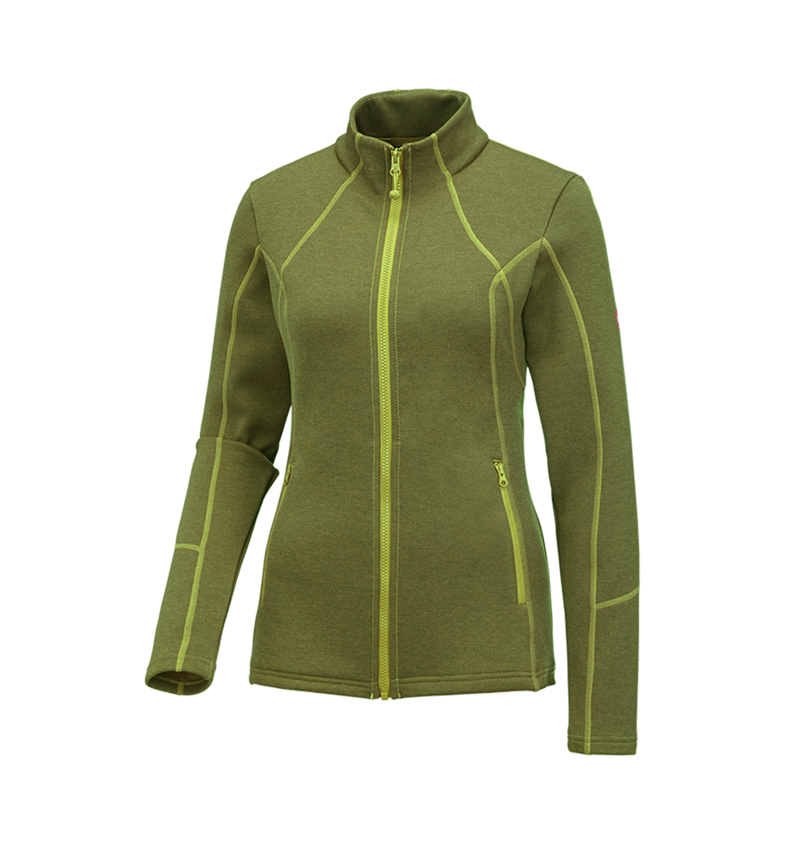 Temi: e.s. giacca funzionale melange, donna + verde maggio melange