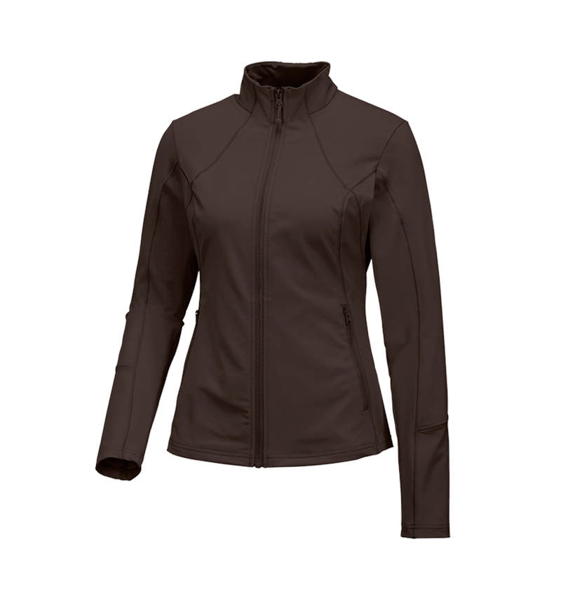 Maglie | Pullover | Bluse: e.s. giacca funzionale solid, donna + castagna 1