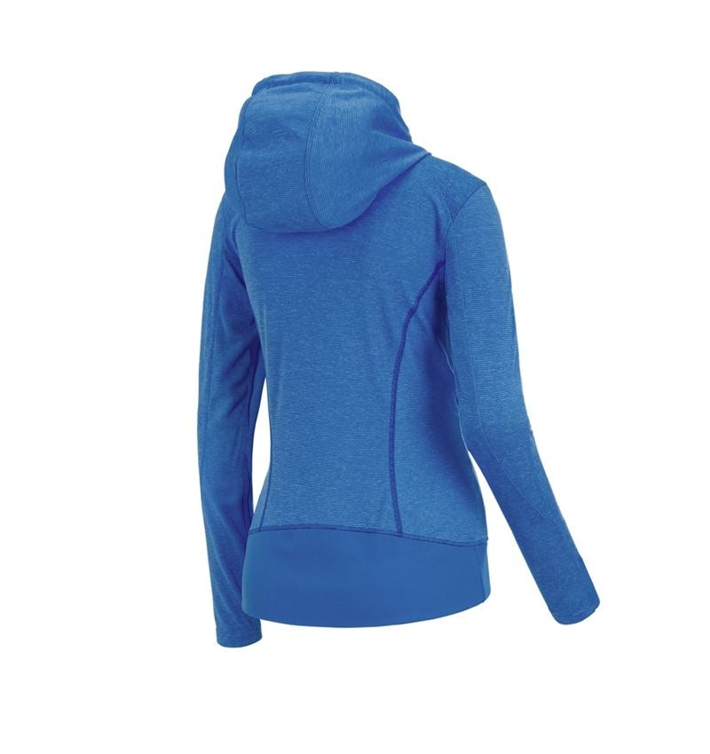 Maglie | Pullover | Bluse: e.s. giacca funzionale con cappuccio stripe, donna + blu genziana 2
