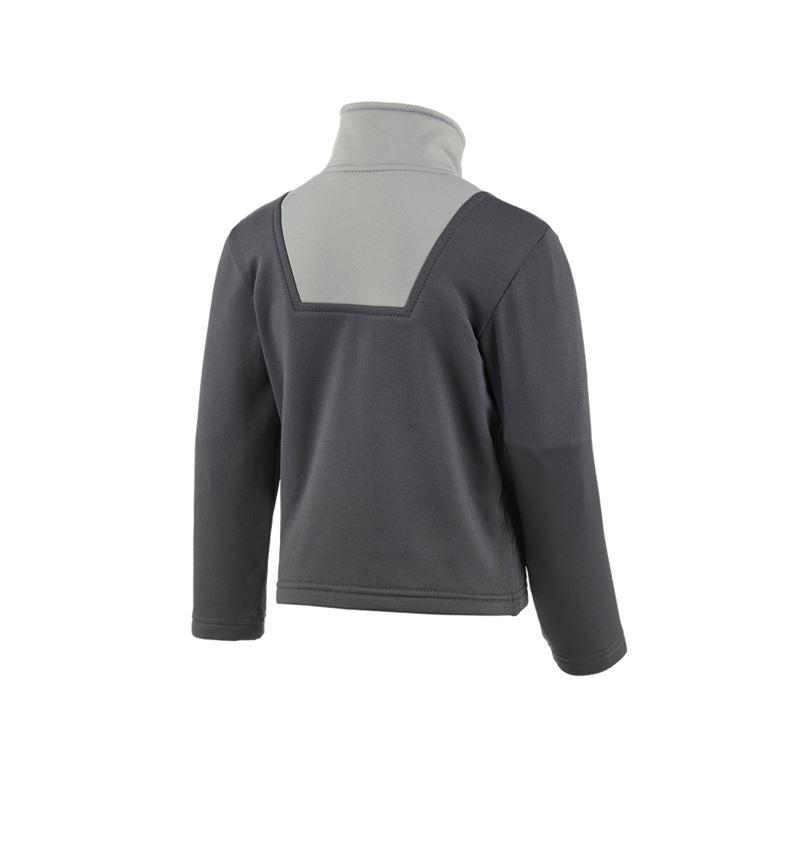 Maglie | Pullover | T-Shirt: Troyer funz. thermo stretch e.s.concrete, bambino + antracite /grigio perla 3