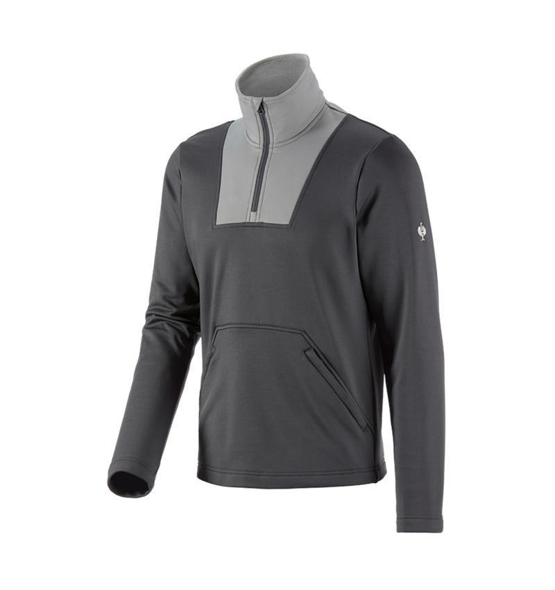 Maglie | Pullover | Camicie: Troyer funzionale thermo stretch e.s.concrete + antracite /grigio perla 2