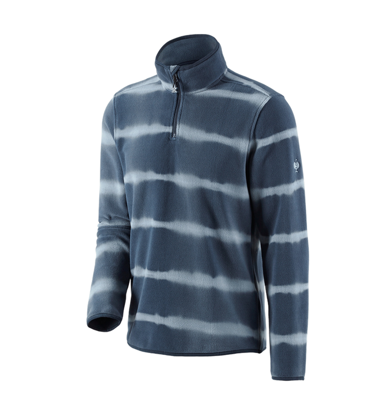 Maglie | Pullover | Camicie: Troyer in pile tie-dye e.s.motion ten + blu ardesia/blu fumo 3