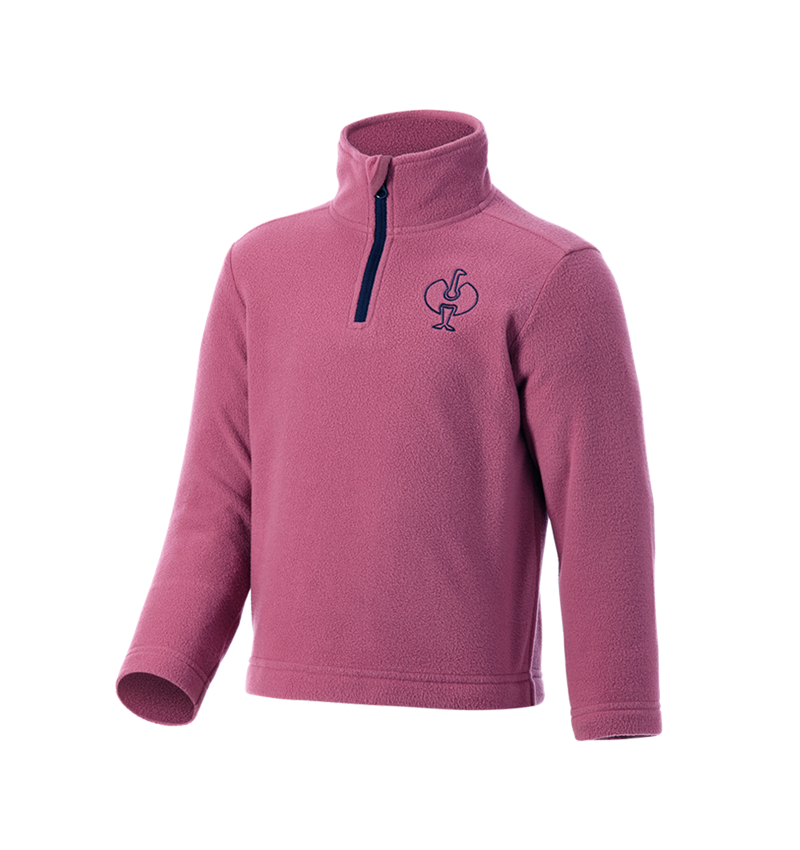 Maglie | Pullover | T-Shirt: Troyer in pile e.s.trail, bambino + rosa tara/blu profondo 2