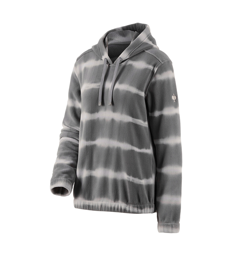 Maglie | Pullover | Bluse: Hoody in pile tie-dye e.s.motion ten, donna + granito/grigio opale 3