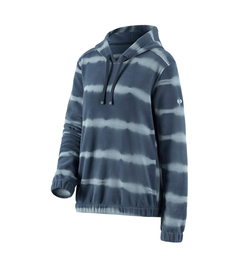 Maglie | Pullover | Camicie: Hoody in pile tie-dye e.s.motion ten, donna + blu ardesia/blu fumo 2