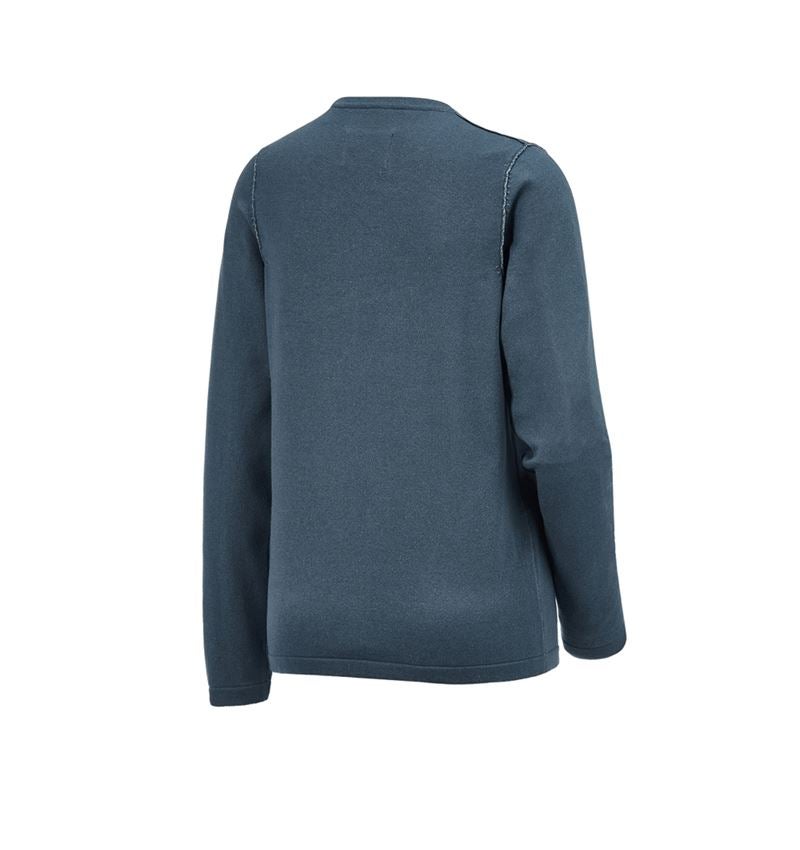 Maglie | Pullover | Bluse: Pullover in maglia e.s.iconic, donna + blu ossido 8