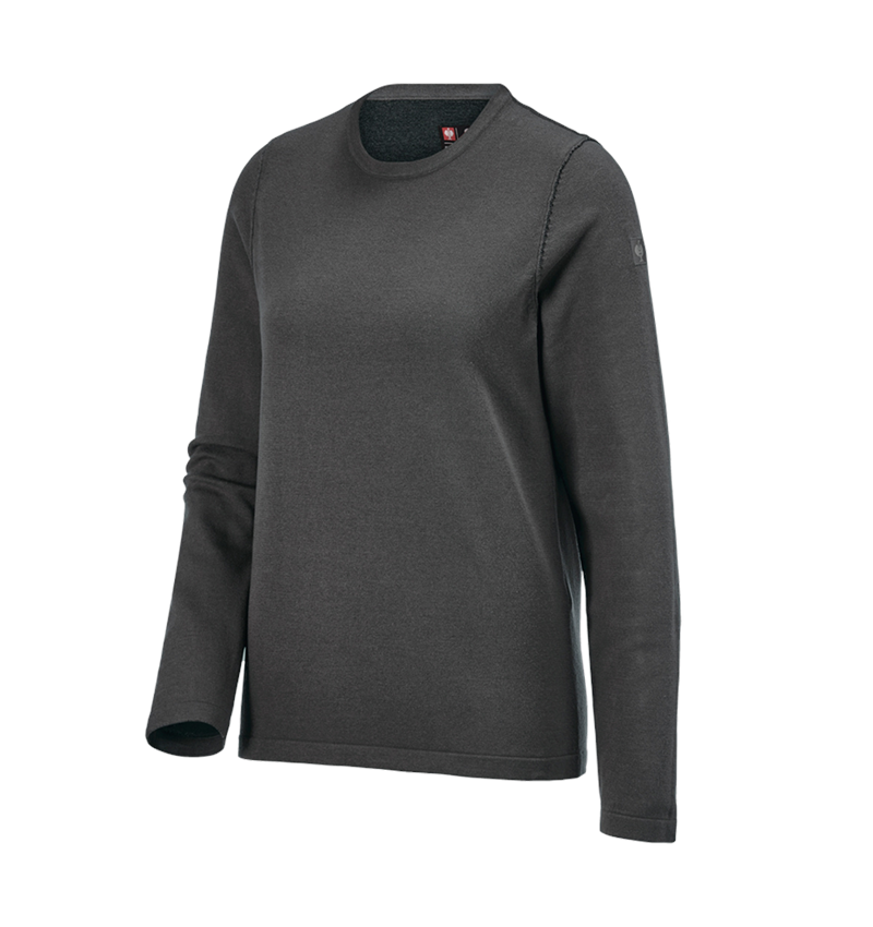 Maglie | Pullover | Bluse: Pullover in maglia e.s.iconic, donna + grigio carbone 8